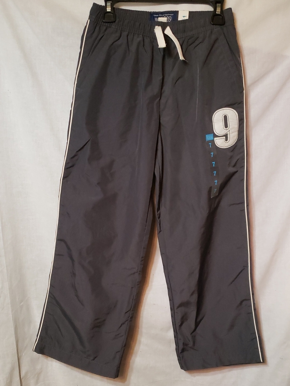 The Children's Place Gray Track Pants with White Trim - Size 7